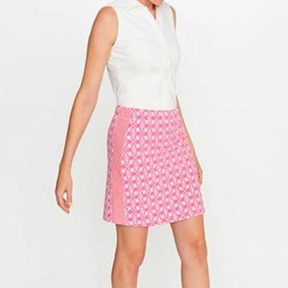 J. McLaughlin Palm Spring Catalina Cloth Skort in Mini Geo Glass - Picture 2 of 9